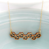 honeycomb horizontal necklace