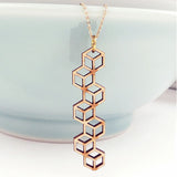 honeycomb stringbean necklace
